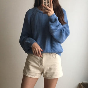 Relaxed Pose Knitted Sweater - WinterChics