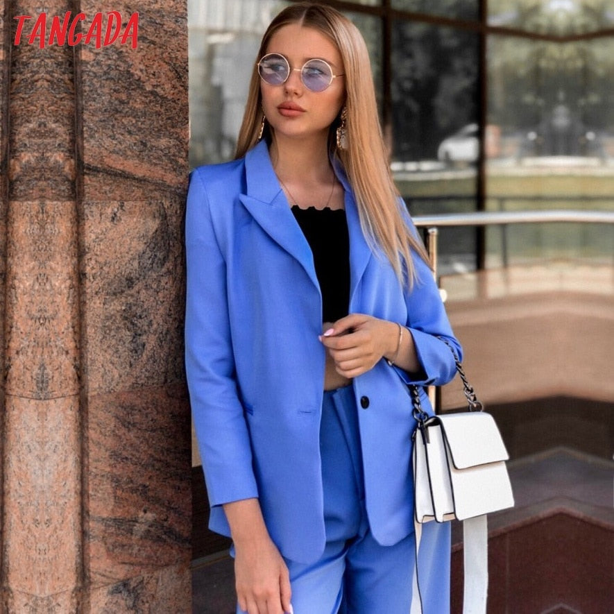 Blue Motivation Blazer - WinterChics