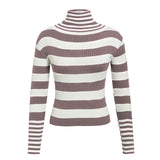 Check My Stripes Turtleneck Sweater - WinterChics