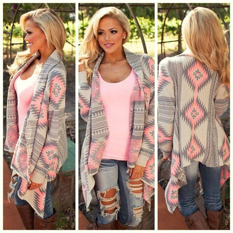 Aztec Queen Long Sleeved Cardigan - WinterChics