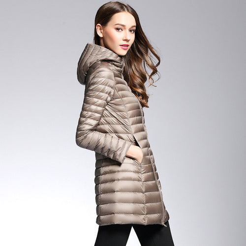 Cold Away Hooded Long Coat - WinterChics