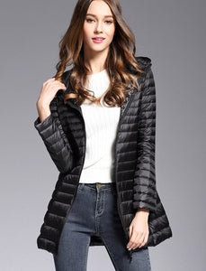 Cold Away Hooded Long Coat - WinterChics