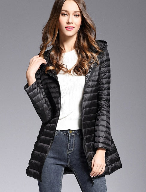 Cold Away Hooded Long Coat - WinterChics