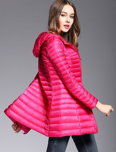 Cold Away Hooded Long Coat - WinterChics