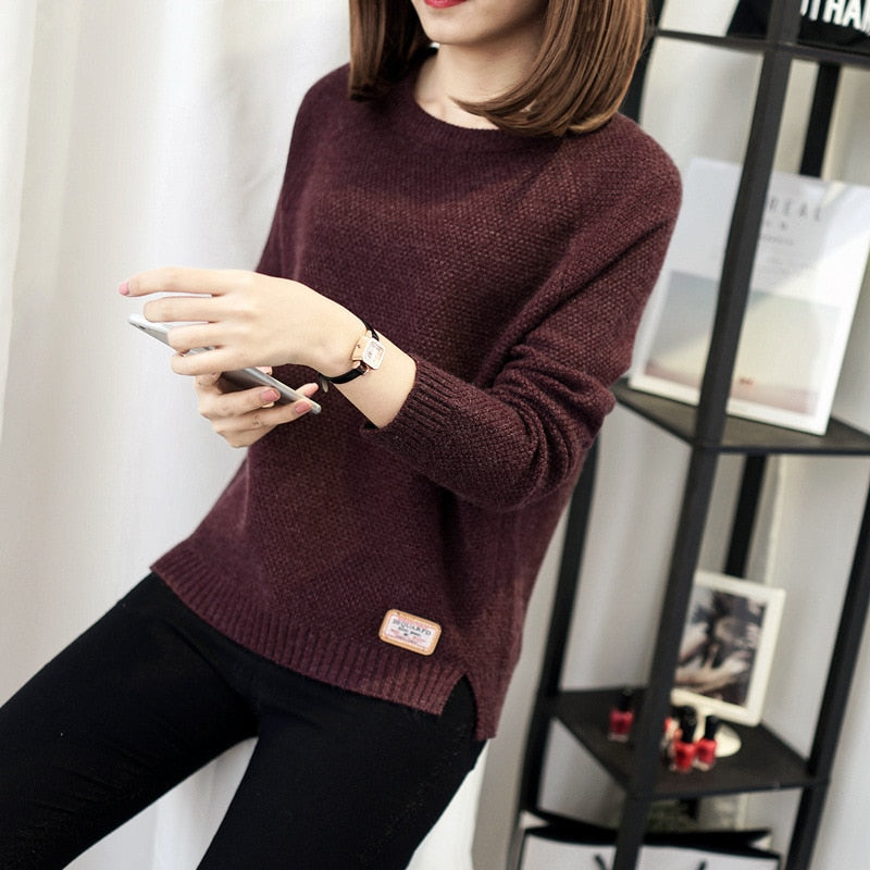 Calm Gossip Knitted Sweater - WinterChics