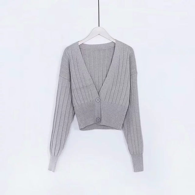 All The Way V Neck Cardigan - WinterChics